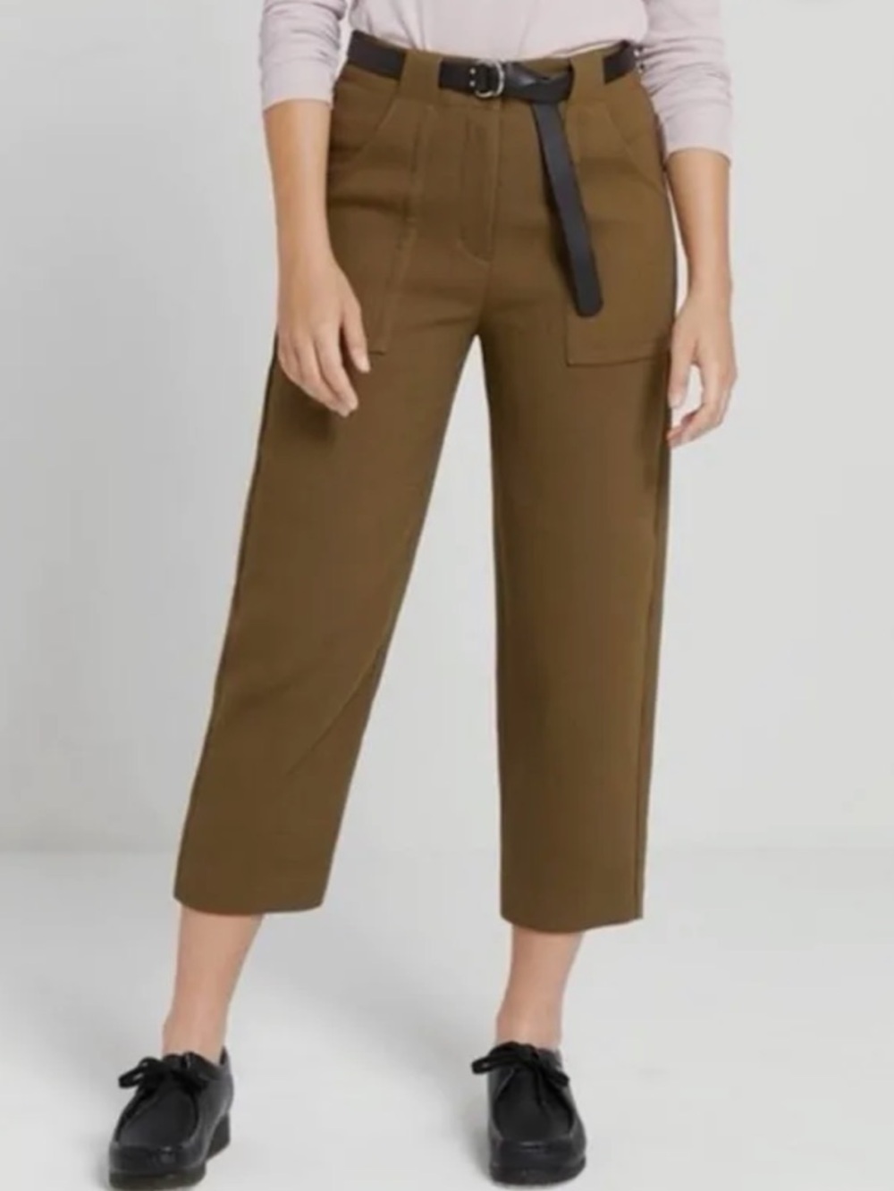 Frank And Oak The Utility Alice Straight Pant In Dark Olive Size 2